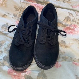 Black low top lace up vans size 7.5